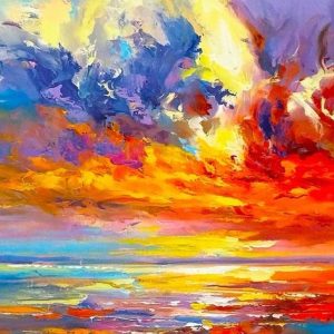 Abstract morning seascape